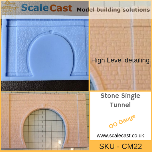 CM22 Single Tunnel OO Gauge Mould- Model Railway Scenery mould