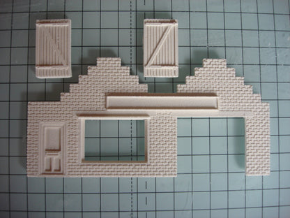 Model Railway Brick Garage Front Mould - BRICK10