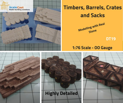 Twin Mould Detailing Kit - Timbers, Sacks, Crates and More DT18/19