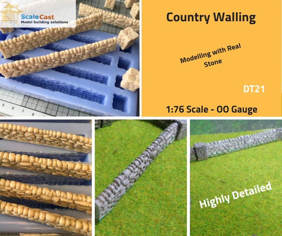 DT21 Country Walling - Model Railway Scenery Mould