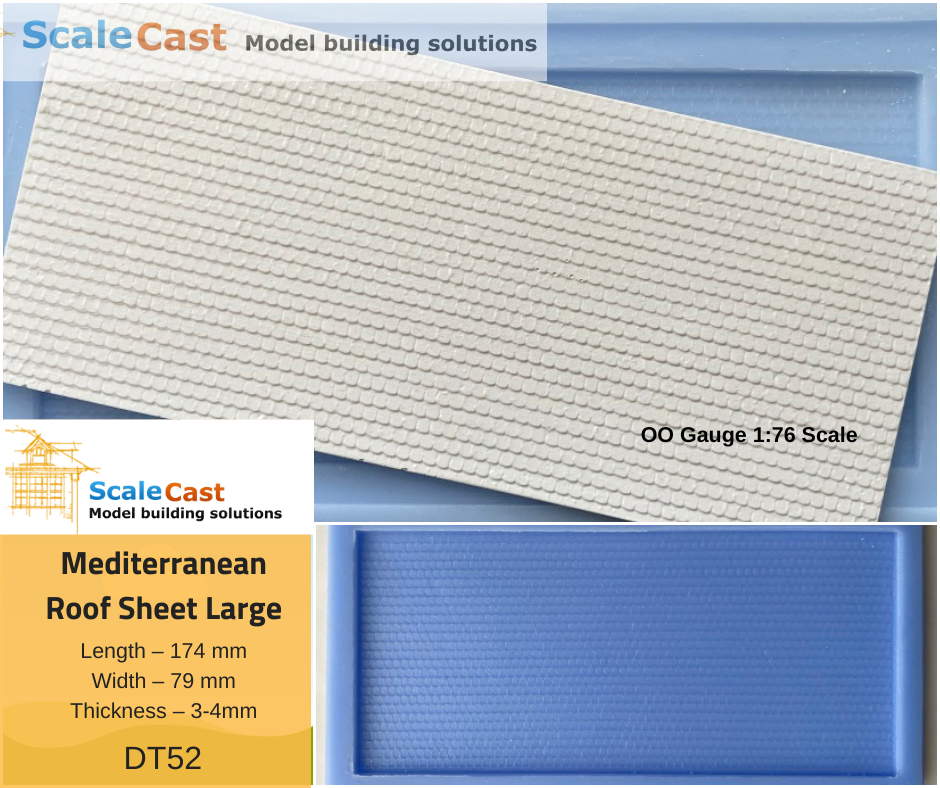 DT52 Mediterranean Roof Sheet Mould Large - OO Gauge - New 2023