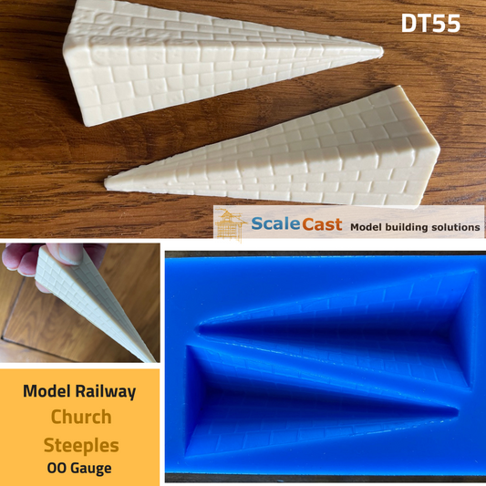 Church Steeple - Spire Mould DT55 - For model railway scenery