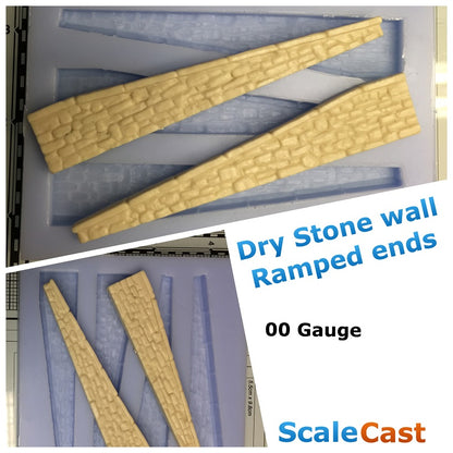 CM60 Dry Stone Walling - Ramped Ends for model Railway Scenery