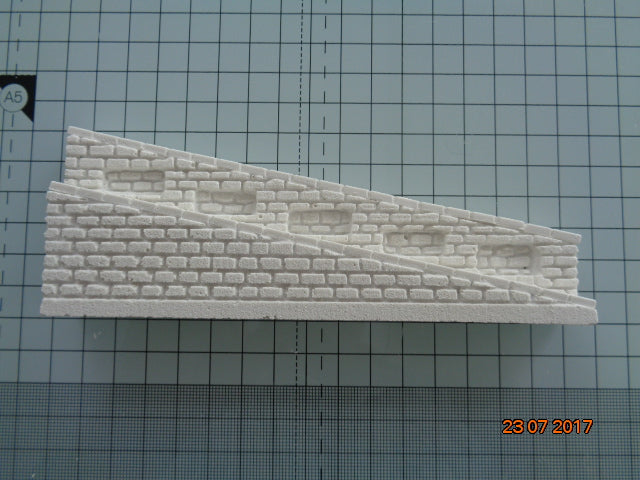 LS10R Top Right Handed Sloping Section Mould - For Model Railway Scenery