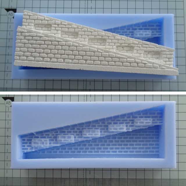 LS10R Top Right Handed Sloping Section Mould - For Model Railway Scenery