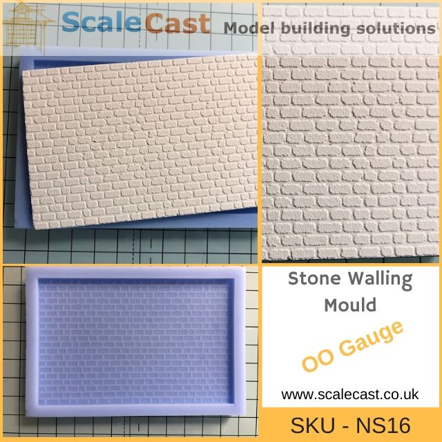 Stone Buildings NS16 Mould - Model Railway Scenery OO Gauge