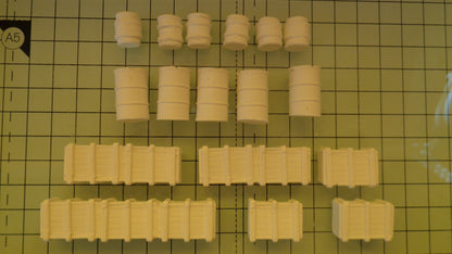 OGD08 Boxes and Barrels Mould for Model railway Scenery