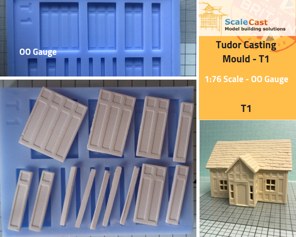 Tudor FULL 6 Mould kit including Shingles Roof - OO Gauge