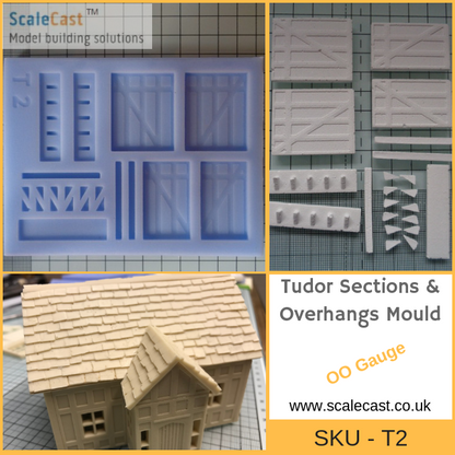 Tudor FULL 6 Mould kit including Shingles Roof - OO Gauge