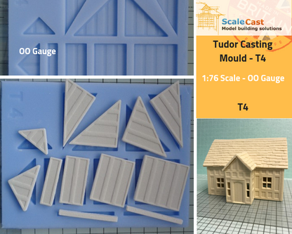 Tudor FULL 6 Mould kit including Shingles Roof - OO Gauge