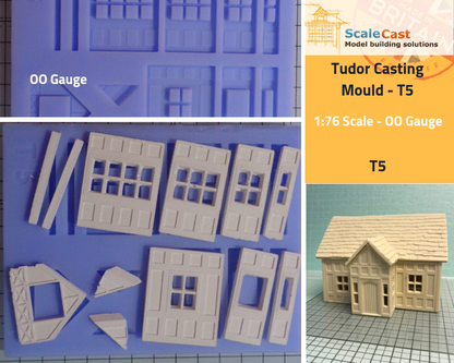 Tudor FULL 6 Mould kit including Shingles Roof - OO Gauge