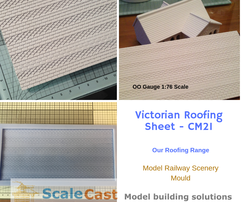 CM21 Victorian Roof Large Sheet - Model Railway Scenery mould