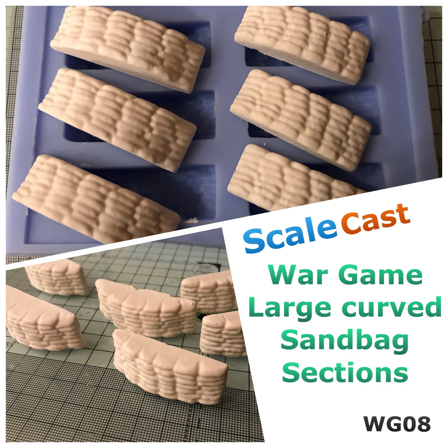 WG08 Wargame large curved sandbag Sections