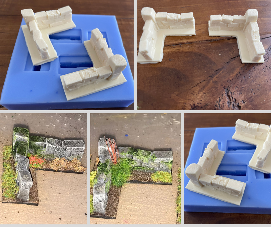 Wargaming Rustic Wall Corner Sections WG43
