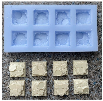 Wargaming 28mm Bases casting mould WG50 - Style 1