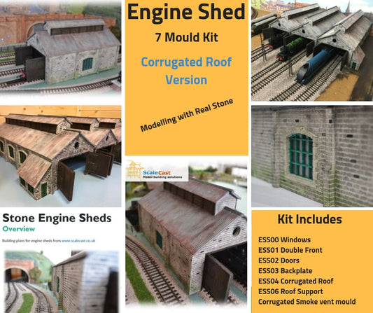 Engine Shed full 7 Mould KIT Corrugated