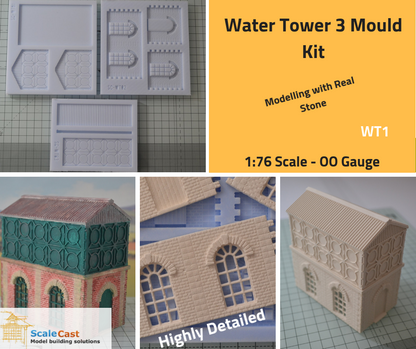 Model Railway Water Tower Mould Kit - For Model Railway Scenery