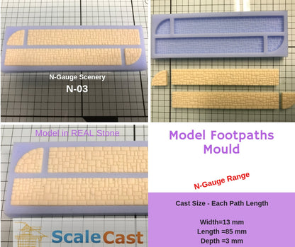 N03 N Gauge Paving Mould - For Model Railway Scenery