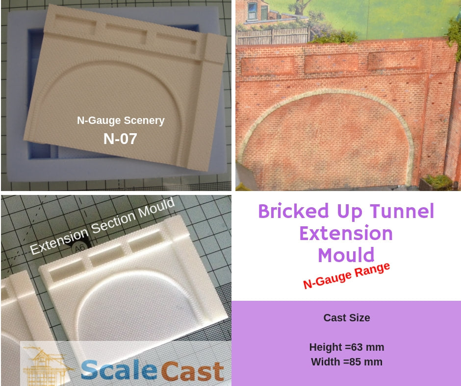 N07 Brick Model railway Retaining wall extension Arch