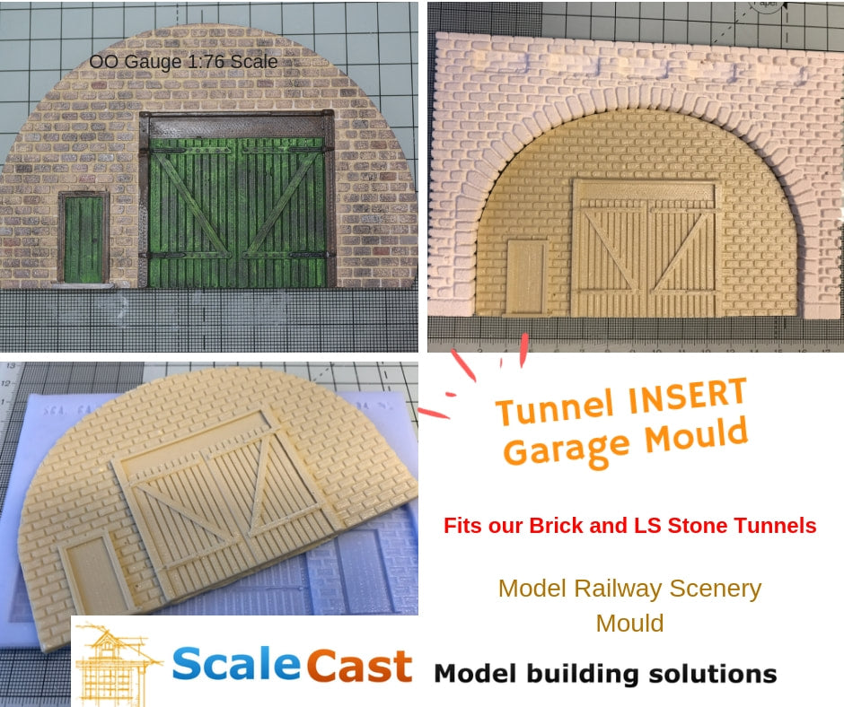 Tunnel Insert Mould 04 - Garage - For Model Railways