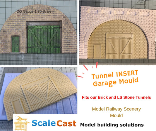 Tunnel Insert Mould 04 - Garage - For Model Railways