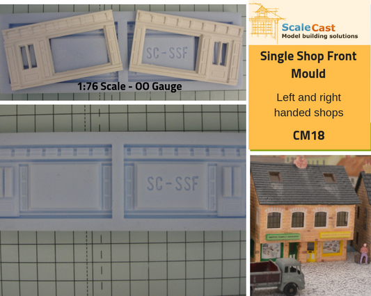 CM18 Single Shop Fronts Mould - Model Railway Scenery