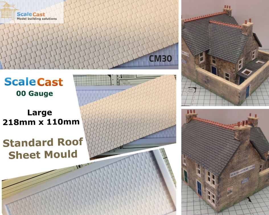 Printable Scale Model Cladding CM30 Standard Roof Large Sheet - Model Railway Scenery mould – ScaleCast