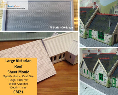 CM21 Victorian Roof Large Sheet - Model Railway Scenery mould