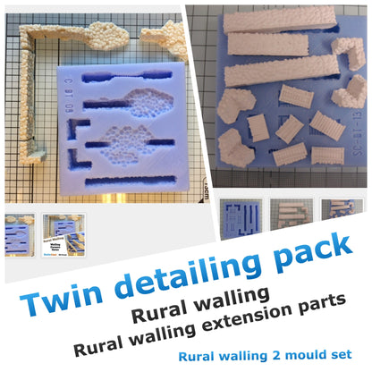 Twin Mould Kit Rural Walling DT9/DT13