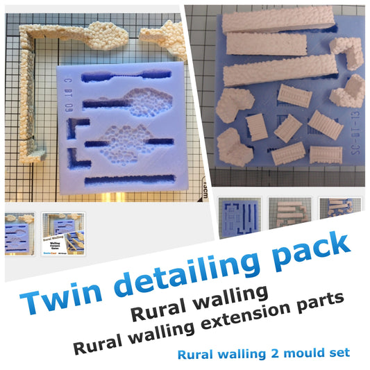 Twin Mould Kit Rural Walling DT9/DT13