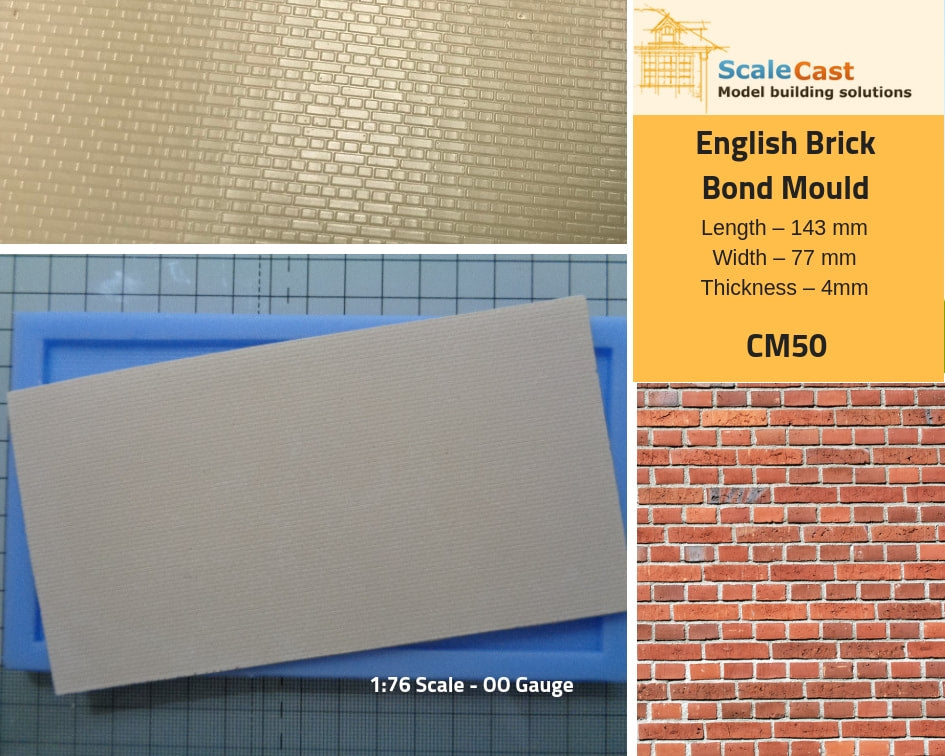 CM50 English Brick Bond mould - Model Railway Scenery