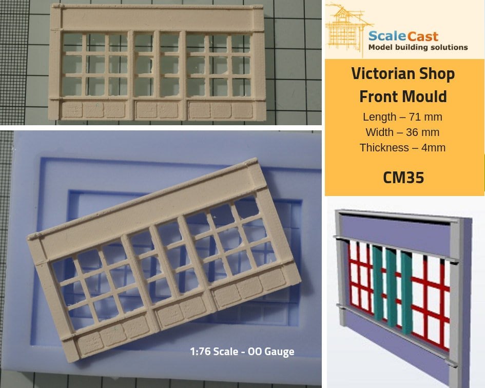 CM35 Victorian Shop Front Mould - Model Railway Scenery