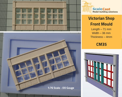 CM35 Victorian Shop Front Mould - Model Railway Scenery