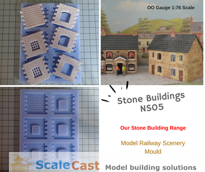 Stone Buildings NS05 Mould - Model Railway Scenery OO Gauge