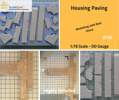 DT30 Housing Paving Mould - For model railway scenery