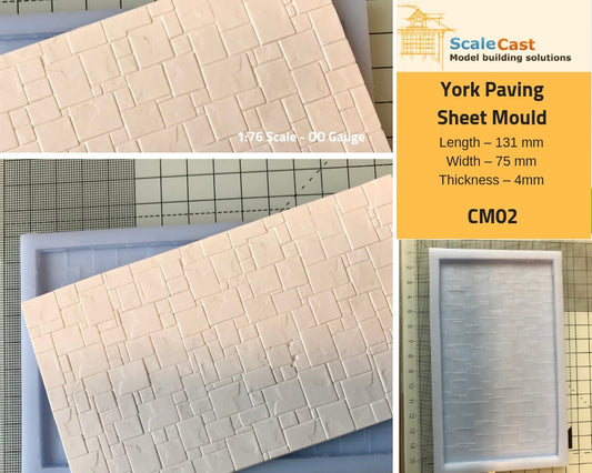 CM02 York Paving - Model Railway Scenery Mould