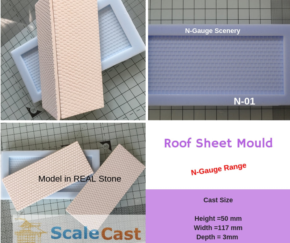 N01 N Gauge Roof Sheet - For Model Railway Scenery