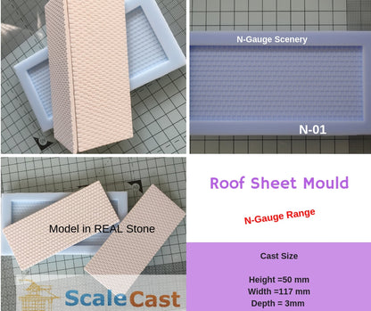 N01 N Gauge Roof Sheet - For Model Railway Scenery