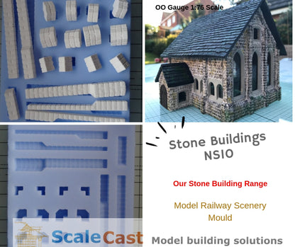 Stone Buildings NS10 Mould - Model Railway Scenery OO Gauge