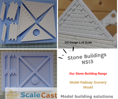 Stone Buildings NS13 Mould - Model Railway Scenery OO Gauge