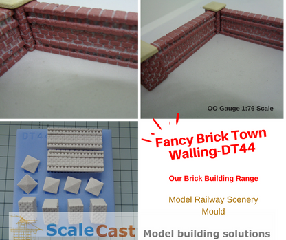 DT44 Fancy Brick Walling - Model Railway Scenery Mould