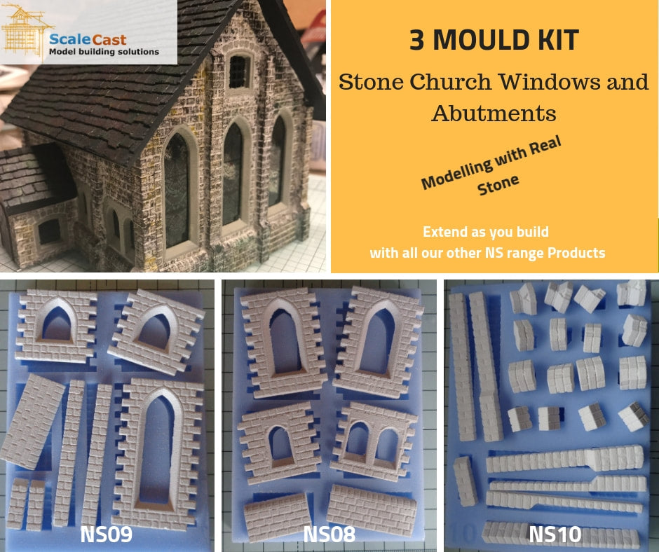 Stone Building 3 Mould Set - NS08-NS10 - KIT01