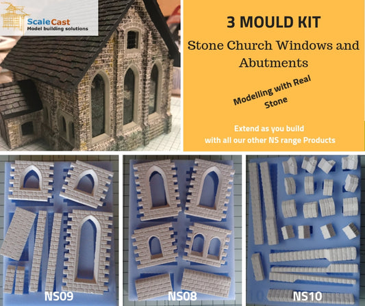 Stone Building 3 Mould Set - NS08-NS10 - KIT01