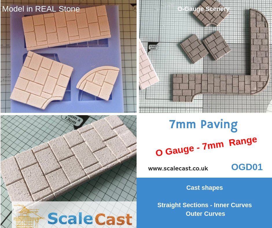 OGD01 O Gauge Paving Mould - O Gauge - For Model Railway Scenery