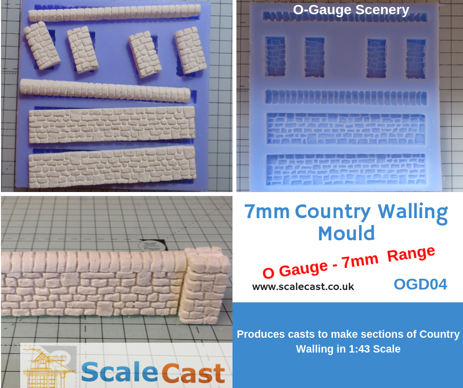 OGD04 O Gauge Country Walling for Model Railway Scenery