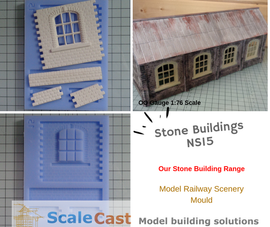 Stone Buildings NS15 Mould - Model Railway Scenery OO Gauge