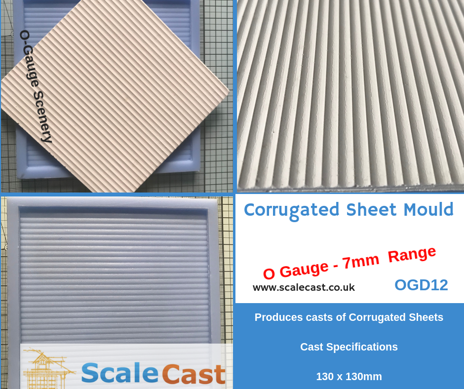 OGD12 Gauge Corrugated Sheet Mould - Model Railway O Gauge