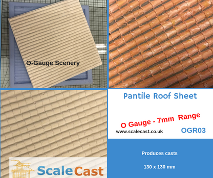 OGR03 O Gauge Pantile Roof Sheet Mould for O Scale Model Railways