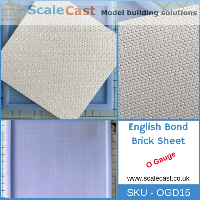 OGD15 English Brick Bond Sheet Mould - Model railway scenery