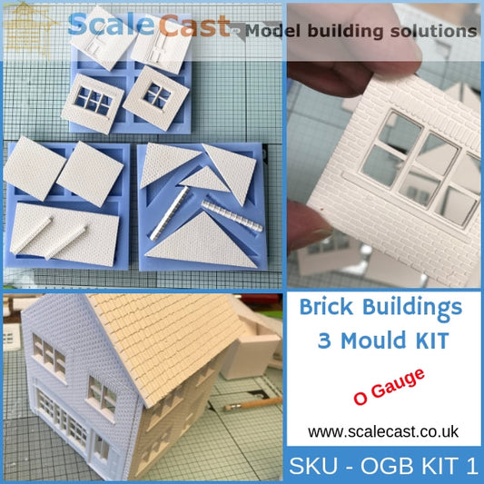 O Gauge 3 Mould Brick Building Kit